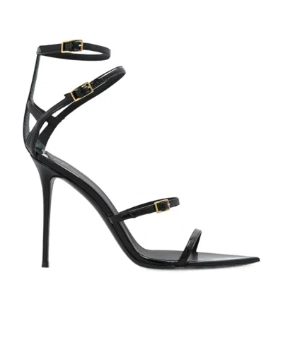 Giuseppe Zanotti Intriigo Abely 105mm Patent-finish Sandals In Black