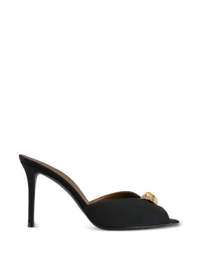 Giuseppe Zanotti Intriigo Cocktail 90 Embellished Faille Mules In Black