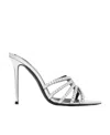 Giuseppe Zanotti Silver Intriigo Heeled Sandals In White
