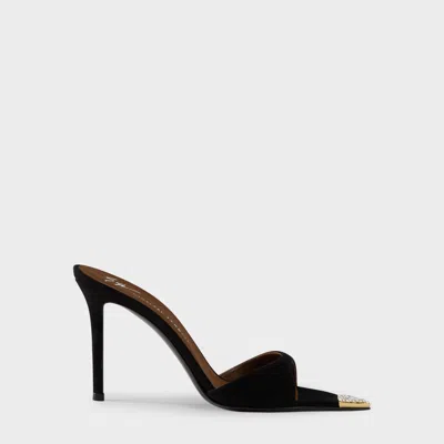 Giuseppe Zanotti Intriigo Jewelry Mule 90 In Black