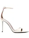 Giuseppe Zanotti Intriigo Leather Heel Sandals In White