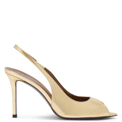 Giuseppe Zanotti Intriigo Open Toe 90 In Gold