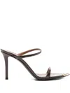 Giuseppe Zanotti Intriigo Patent Leather Sandals In Brown