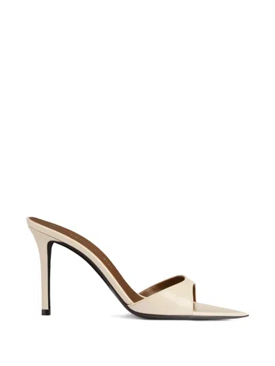 Giuseppe Zanotti Intriigo Pointed Toe Stiletto Heel Sandals In Neutral