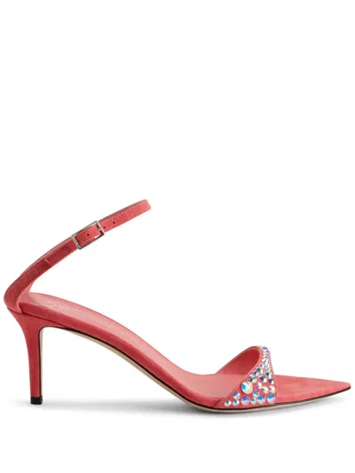 Giuseppe Zanotti Sandalen Mit Strass In Rosa