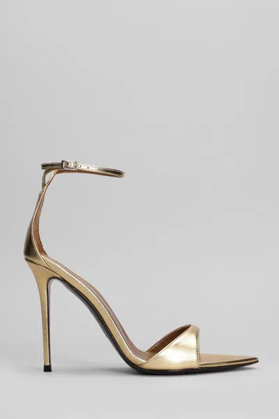 Giuseppe Zanotti Intriigo Strap 105 Sandals In Gold Leather