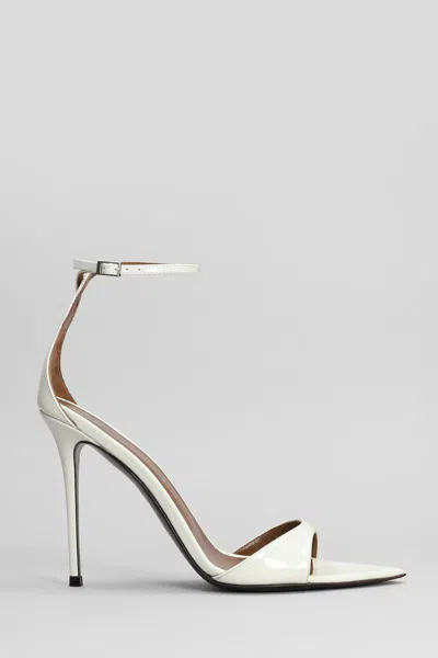 Giuseppe Zanotti Intriigo Leather Heel Sandals In White