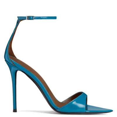 Giuseppe Zanotti Intriigo Pointed-toe Ankle-strap Sandals In Blue