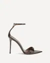 Giuseppe Zanotti 105mm Pointed-toe Ankle-strap Sandals In Black