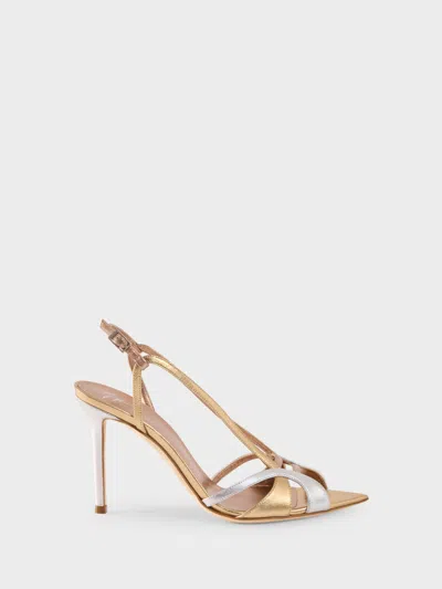 Giuseppe Zanotti Intriigo Zoe Gold Sandal 90