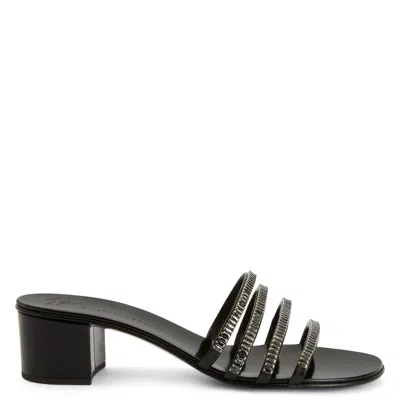 Giuseppe Zanotti Iride Crystal 40 In Black