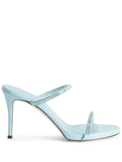Giuseppe Zanotti High-heel Leather Sandals In Blue