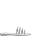 Giuseppe Zanotti Crystal Inlaid Multi-strap Sandals In Silver