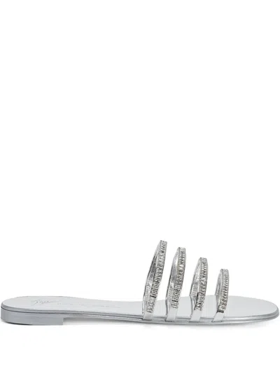 GIUSEPPE ZANOTTI IRIDE CRYSTAL EMBELLISHED SANDALS