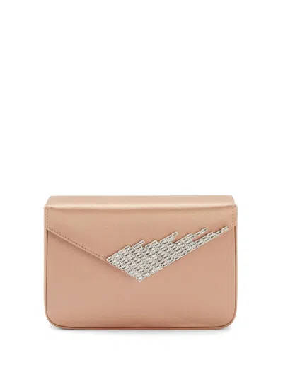 Giuseppe Zanotti Iveery Satin Clutch Bag In Neutrals
