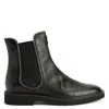 Giuseppe Zanotti Crocodile-effect Leather Ankle Boots In Black