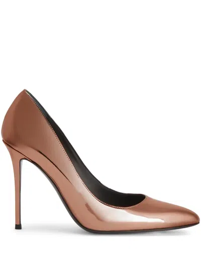 Giuseppe Zanotti Jakye 105mm Patent-leather Pumps In Brown