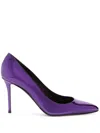 Giuseppe Zanotti Jakye 105mm Metallic Pumps In 紫色