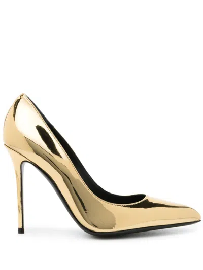 Giuseppe Zanotti Jakye 100mm Metallic-finish Pumps In Gold