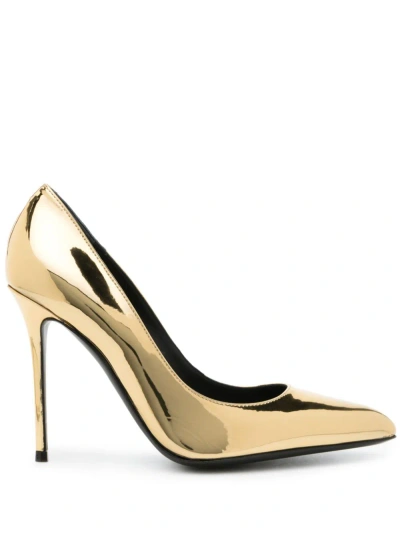Giuseppe Zanotti Jakye 100mm Metallic-finish Pumps In Gold