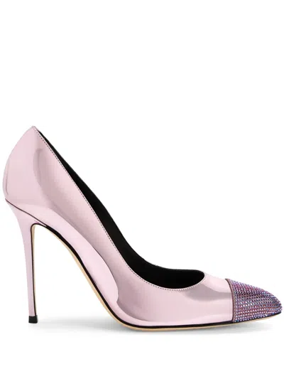 Giuseppe Zanotti Jakye Shine 105mm Leather Pumps In Pink
