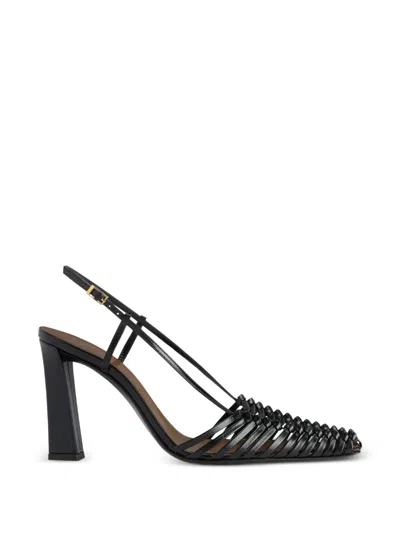 Giuseppe Zanotti 90mm Woven Leather Slingback Pumps In Multi