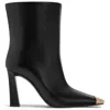 Giuseppe Zanotti Metallic-toe Block-heel Boots In Black