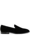 Giuseppe Zanotti Rudolph Velvet Slippers In Black