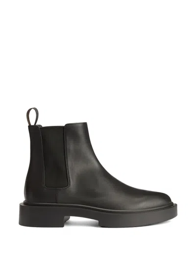 Giuseppe Zanotti Jeremiah Elastic Leather Boots In Black