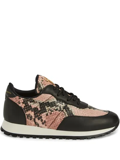 Giuseppe Zanotti Jimi Leather Sneakers In Black