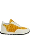 Giuseppe Zanotti Jimi Leather Sneakers In Yellow