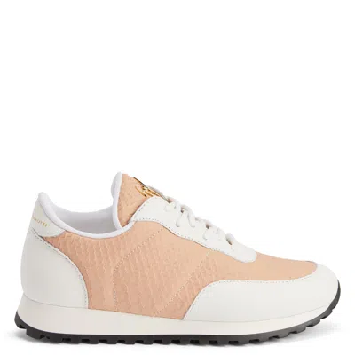 Giuseppe Zanotti Woman Sneakers Blush Size 9 Soft Leather In Beige
