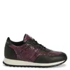 Giuseppe Zanotti Jimi Running Crocodile-embossed Sneakers In Purple