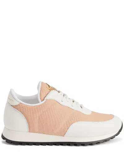 Giuseppe Zanotti Woman Sneakers Blush Size 9 Soft Leather In Beige