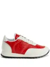 Giuseppe Zanotti Jimi Running Logo-plaque Sneakers In Red