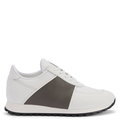 Giuseppe Zanotti Jimi Running Panelled Leather Sneakers In White