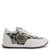 Giuseppe Zanotti Jimi Running Python-print Sneakers In White