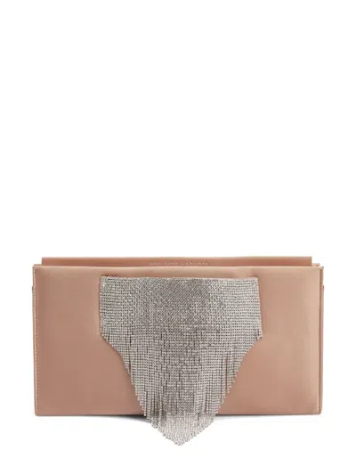 Giuseppe Zanotti Josiane Crystal-embellished Clutch In Pink