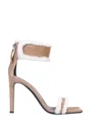 Giuseppe Zanotti Kanda Square Toe Sandals With 9 Cm Heel In Dove