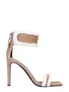Giuseppe Zanotti Kanda Square Toe Sandals With 9 Cm Heel In Gray