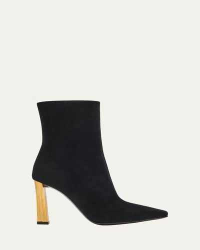 Giuseppe Zanotti Kanda Suede Booties In Black