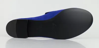 Giuseppe Zanotti Kevin Camoscio Suede Slippers Shoes In Blue