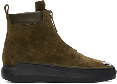 Giuseppe Zanotti Khaki Kashton Sneakers In Militare