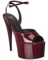 Giuseppe Zanotti Khalifa 90 Patent Platform Sandal In Burgundy