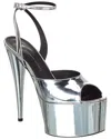 Giuseppe Zanotti Khalifa 90 Patent Platform Sandal In Silver