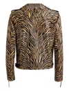 Giuseppe Zanotti Kian Animal-print Biker Jacket In Neutral