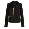 Giuseppe Zanotti Suede Biker Jacket In Black