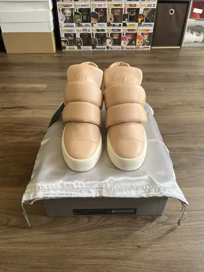 Pre-owned Giuseppe Zanotti Kid Cudi Puffy Strap Sneakers Size 43.5 Nwt In Sand