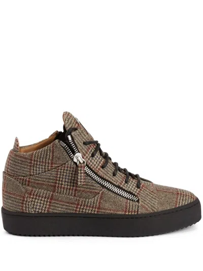 Giuseppe Zanotti Kriss Check-pattern Sneakers In Multi