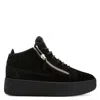 Giuseppe Zanotti Kriss Suede Platform Sneakers In Black